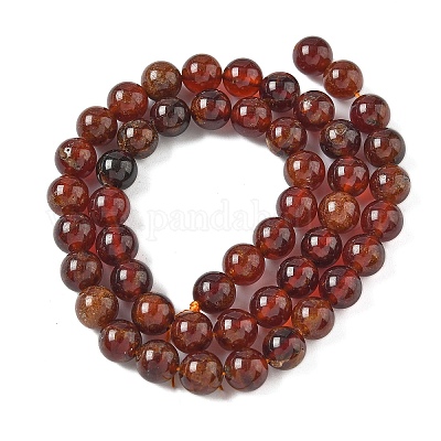 Натуральный оранжевый гранатовый бисер пряди G-G271-B01-8mm-1