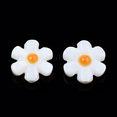 Бусины из натуральной пресноводной эмали SHEL-N003-27E-1