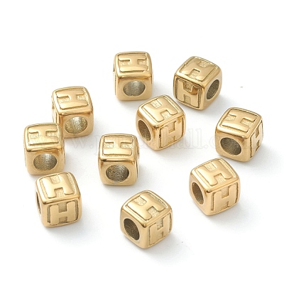 Европейские бусины из нержавеющей стали 304 STAS-H145-01H-G-1