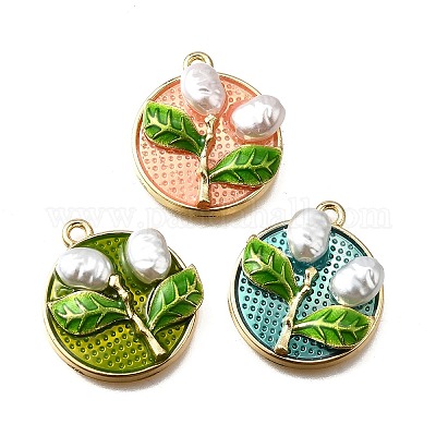 Подвески из эмали и сплава ENAM-K076-01G-1