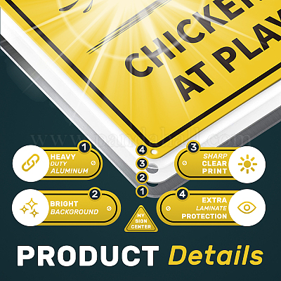 Уф-защищенный и водонепроницаемый алюминиевый предупреждающие знаки AJEW-WH0111-H15-1