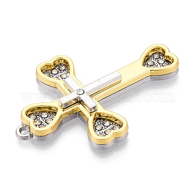 Подвески из сплава и страза PALLOY-N182-10GP-1