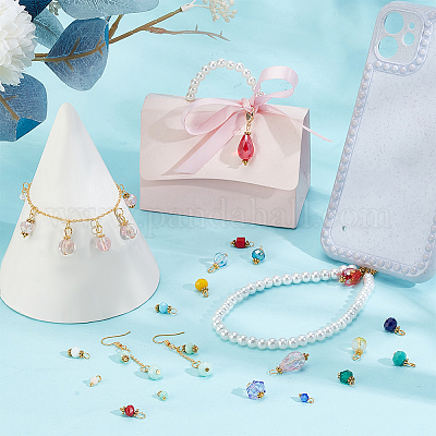 100шт. 10 набора стеклянных подвесок FIND-PH0018-59-1