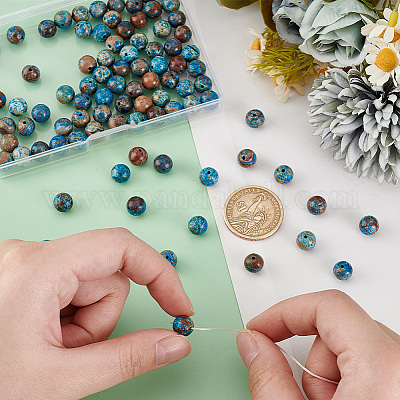 2 нити бусин из натуральной волнистой яшмы G-OC0004-96-1