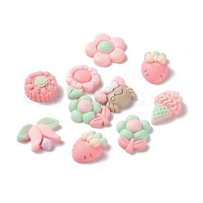 Cabochons de résine peints&nbsp;RESI-G031-15-1