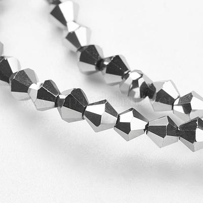 Стеклянные бусины с гальваническим покрытием  EGLA-J026-3mm-F19-1