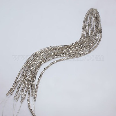 Прозрачные куб форме кристалла бисер пряди GLAA-F012-A01-1