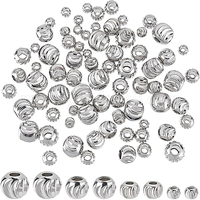 80шт 4 стильные латунные бусины KK-BC0008-89-1