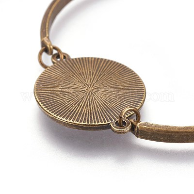 Сплав браслет материалы MAK-WH0005-01AB-1