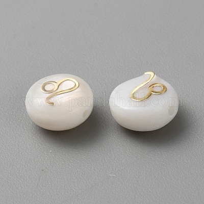 5шт натуральные пресноводные бусины из ракушек BSHE-TAC0004-01G-1