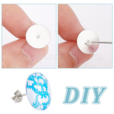 Фурнитура для сережек-гвоздиков из хирургической нержавеющей стали 316 STAS-UN0058-54-1