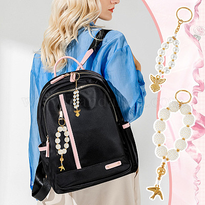 4шт 2 стиля стеклянный и ccb пластиковый брелок KEYC-GA00005-1