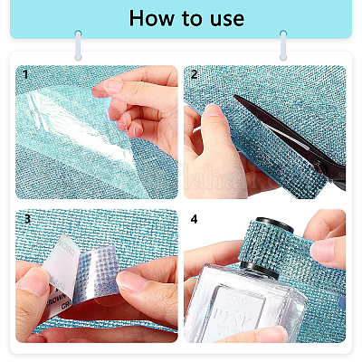 Самоклеящиеся стеклянные наклейки со стразами в листах RB-GF0001-01A-1