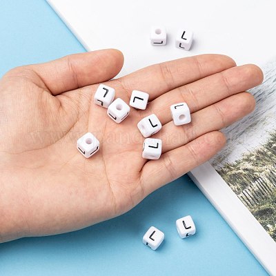 Письмо акриловые европейские бусины OPDL-R050-10mm-L-1