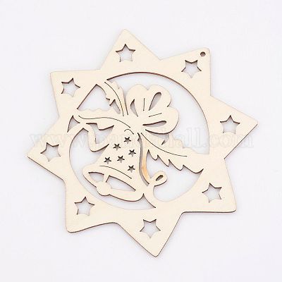 Неокрашенные деревянные подвески&nbsp;LS-WOOD-K005-16-1