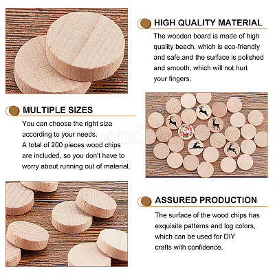 Shop NBEADS 200 Pcs 0.6 Unfinished Round Wooden Discs for Jewelry Making -  PandaHall Selected