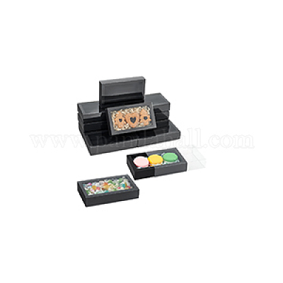 Складные ящики для бумаги с прозрачной пластиковой крышкой CON-WH0095-68A-04-1