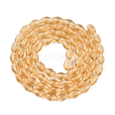 Прозрачные стеклянные бусины EGLA-A037-T6x8mm-D05-1