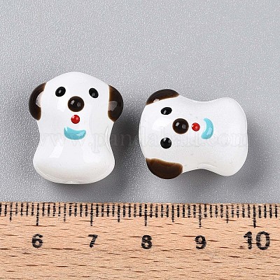 Эмалевые бусины ручной работы в технике лэмпворк LAMP-N029-02G-1