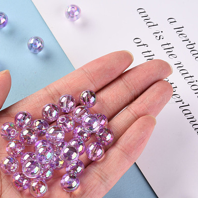 Прозрачные акриловые бусины MACR-S370-B10mm-746-1