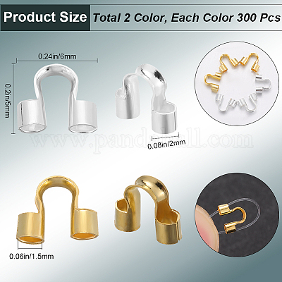 600 шт. Защитные ограждения из латунной проволоки 2 цветов KK-SP0001-96-1