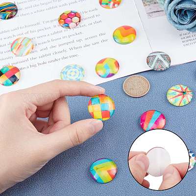 Кабошоны из стекла GGLA-R040-25mm-04-1