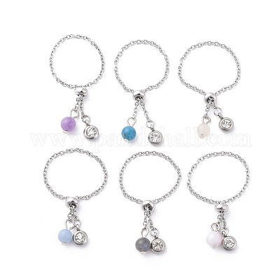 Регулируемые кольца для пальцев из нержавеющей стали 304 RJEW-JR00281-1