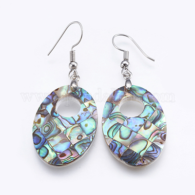 Серьги с раковиной ушка / ракушка EJEW-F147-C01-1