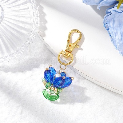 Подвески из цветочного стекла украшения HJEW-MZ00248-07-1