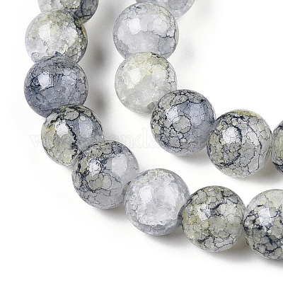 Выпечки окрашенные нити шарик хруст стекла DGLA-Q023-8mm-YS75-A-1