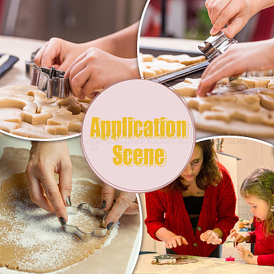 30 шт. Формочки для печенья из нержавеющей стали 10 видов DIY-WH0591-098-1