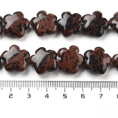 Натурального красного дерева обсидиана бисер нитей G-F769-N01-01-1