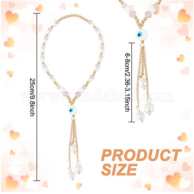 Подвесные украшения для автомобиля из стекла и жемчуга HJEW-DR00019-1