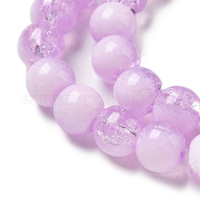 Стеклянные бусины кракле GLAA-U001-8mm-04-1