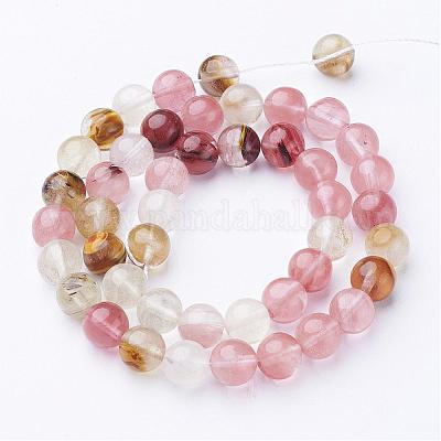 Tigerskin стеклянные бусины GSR8mmY-1-1