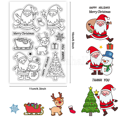 Wholesale CRASPIRE Clear Silicone Stamps Christmas Snowman Clear Stamps  Vintage Transparent Silicone Stamps Clear Rubber Scrapbooking Stamps for  Card Making DIY Thanksgiving Card Photo Album Decor Craft 