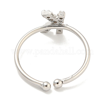 Латунные открытые манжеты для женщин RJEW-F162-02P-K-1