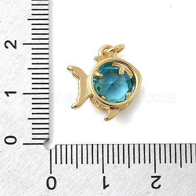 Латунные микро проложить кубического циркония подвески KK-C137-09G-02-1