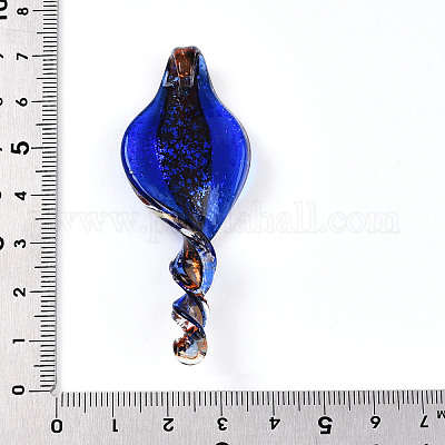 Ручной золотой песок Lampwork большие кулоны LAMP-T023-09A-1