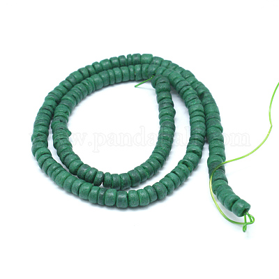 Натуральные кокосовые пряди бусины Rondelle COCB-O002-01A-1