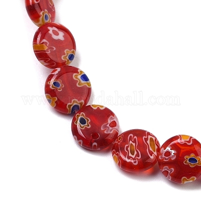 Ручной работы millefiori стеклянные бусины нитки LAMP-G166-17B-05-1