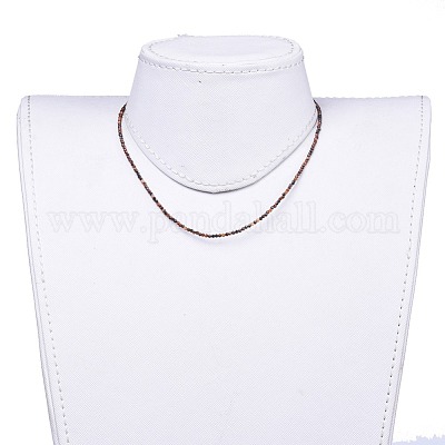 Натуральный тигровый глаз бисерные ожерелья NJEW-JN02492-10-1