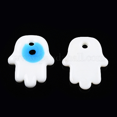 Непрозрачные подвески лэмпворк ручной работы LAMP-T011-15-B06-1