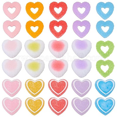 60 шт. 15 стиля аксессуаров из смоляных кабошонов RESI-SC0005-78-1