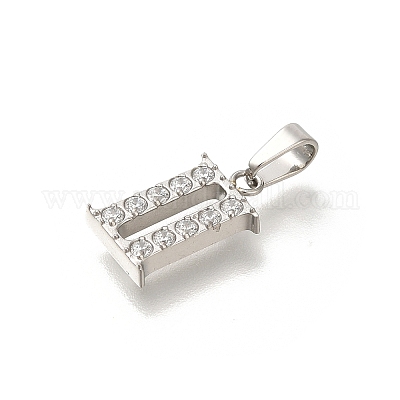 Подвески из нержавеющей стали 304 с микропаве из кубического циркония STAS-H228-02P-02-1