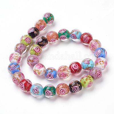 Ручной золотой песок бусины бисер нитей LAMP-L072-G09-1