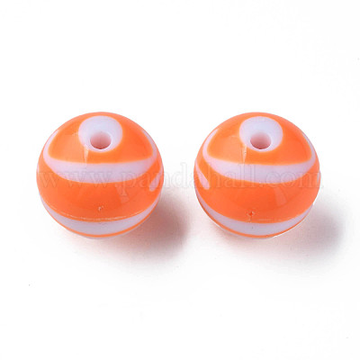 Непрозрачные полосатые акриловые бусины MACR-S373-27C-04-1