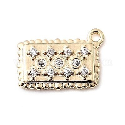 Латунные микро проложить кубического циркония подвески KK-P337-03E-G-1