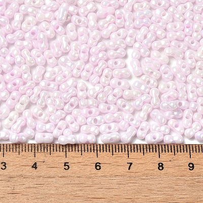 Непрозрачные цвета блестящие стеклянные бусины SEED-B001-01A-03-1