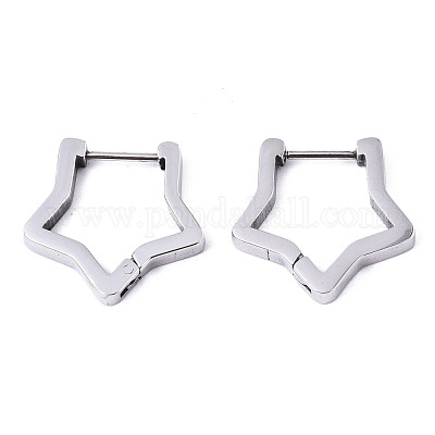 Серьги-кольца Huggie Hoop из нержавеющей стали 304 STAS-R115-23P-1